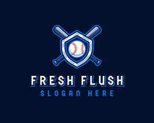 Baseball Bat Crest logo design