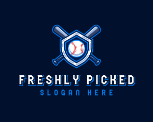 Baseball Bat Crest logo design