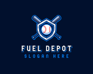 Baseball Bat Crest logo design