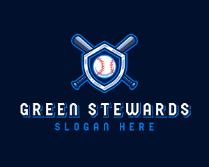 Baseball Bat Crest logo design