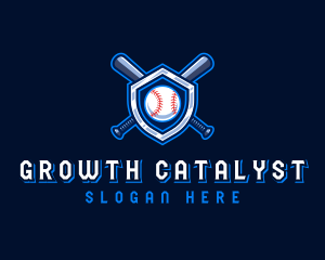 Baseball Bat Crest logo design