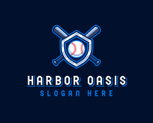 Baseball Bat Crest logo design