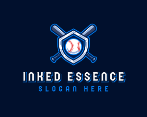 Baseball Bat Crest logo design