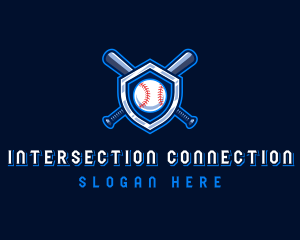 Baseball Bat Crest logo design