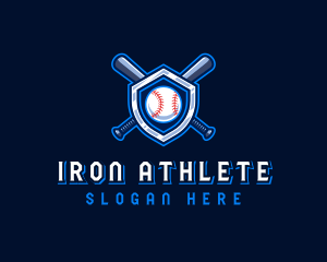 Baseball Bat Crest logo design