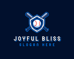 Baseball Bat Crest logo design