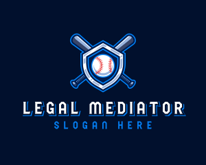 Baseball Bat Crest logo design