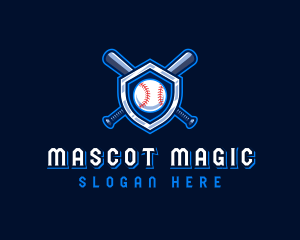 Baseball Bat Crest logo design