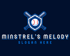 Baseball Bat Crest logo design