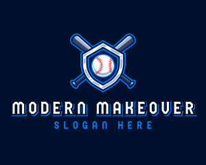 Baseball Bat Crest logo design