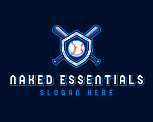 Baseball Bat Crest logo design