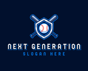 Baseball Bat Crest logo design