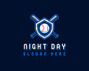 Baseball Bat Crest logo design