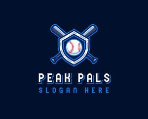 Baseball Bat Crest logo design