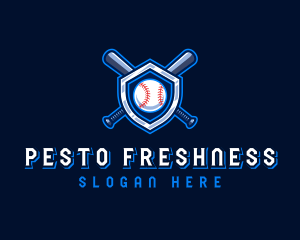 Baseball Bat Crest logo design