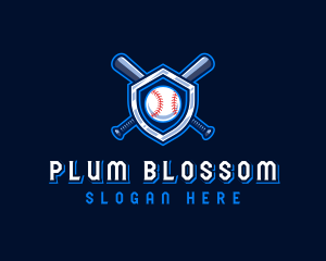 Baseball Bat Crest logo design