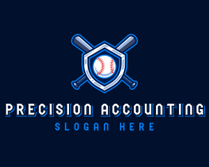 Baseball Bat Crest logo design