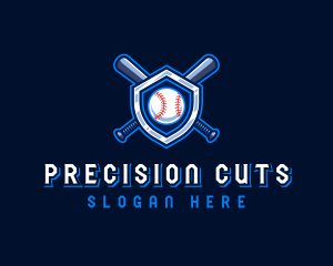 Baseball Bat Crest logo design