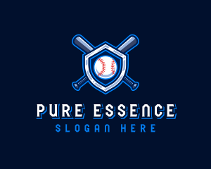 Baseball Bat Crest logo design