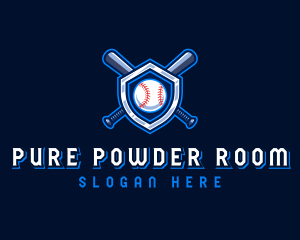 Baseball Bat Crest logo design