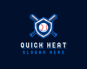 Baseball Bat Crest logo design