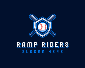 Baseball Bat Crest logo design