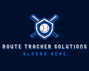 Baseball Bat Crest logo design