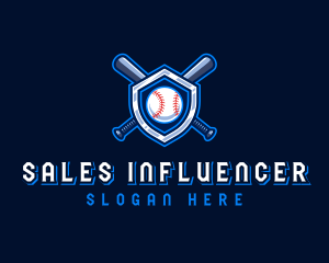 Baseball Bat Crest logo design