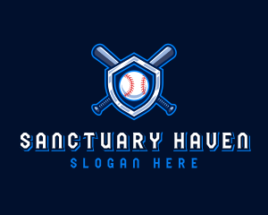 Baseball Bat Crest logo design