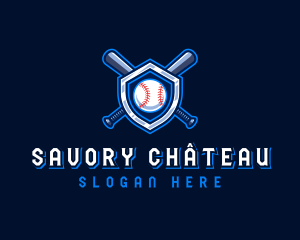 Baseball Bat Crest logo design