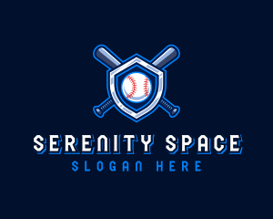 Baseball Bat Crest logo design