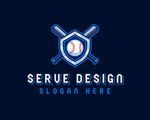 Baseball Bat Crest logo design