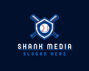 Baseball Bat Crest logo design