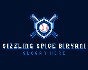 Baseball Bat Crest logo design