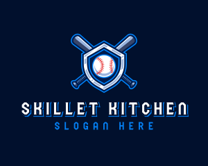 Baseball Bat Crest logo design