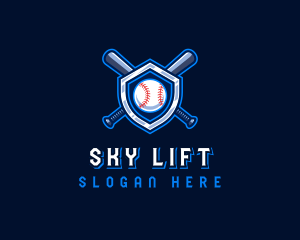 Baseball Bat Crest logo design