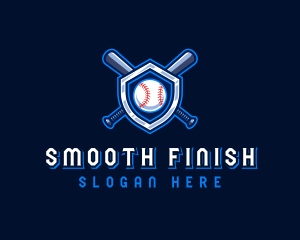 Baseball Bat Crest logo design