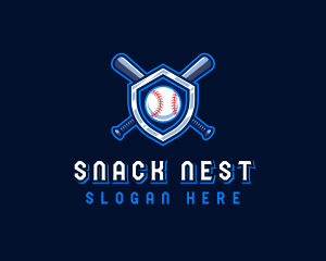 Baseball Bat Crest logo design