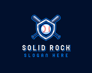 Baseball Bat Crest logo design