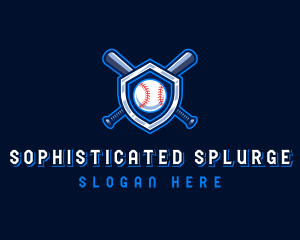 Baseball Bat Crest logo design