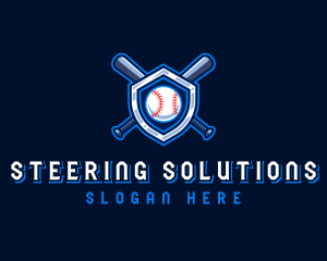 Baseball Bat Crest logo design