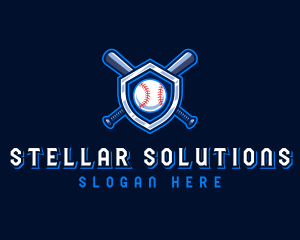 Baseball Bat Crest logo design