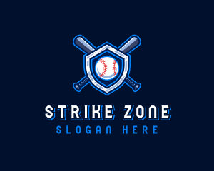 Baseball Bat Crest logo design