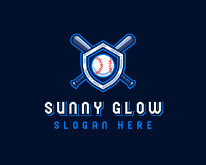 Baseball Bat Crest logo design