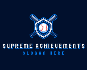 Baseball Bat Crest logo design