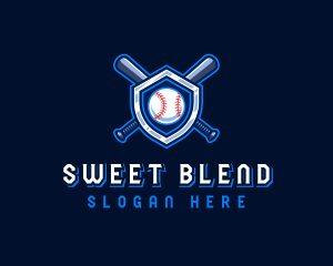 Baseball Bat Crest logo design