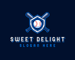 Baseball Bat Crest logo design