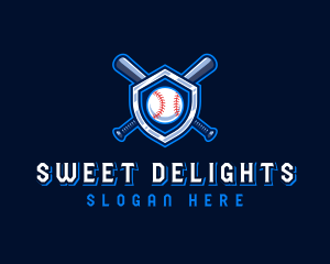 Baseball Bat Crest logo design