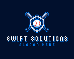 Baseball Bat Crest logo design