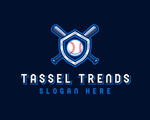 Baseball Bat Crest logo design